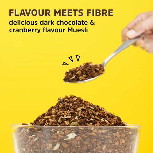 Muscleblaze Fit High Protein Muesli | Dark Chocolate | Cranberry | 2Kg | 22G Protein