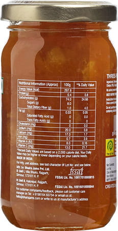 Bhuira All Natural Three Fruit Marmalade|Kinnow Orange And Gulgul|No Artifical Color|240g Pack Of 1