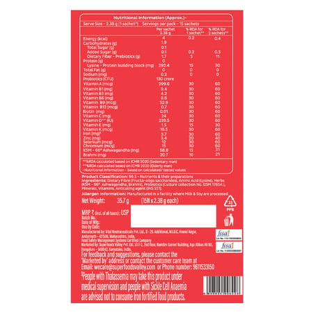 Good Monk Healthy 50+ Nutrition Mix | To Improve Energy | Bone & Gut Health | 15 Sachets