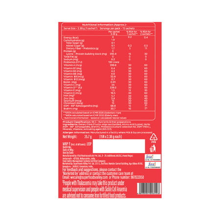 Good Monk Healthy 50+ Multivitamin & Probiotic For Seniors | 15 Vitamins + Ashwagandha | 15 Sachets