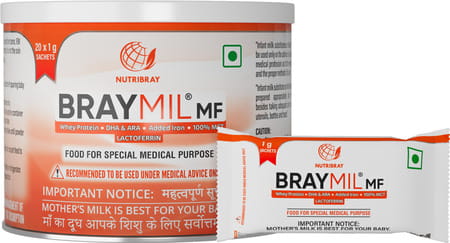 Braymil Mf (1gm Sachet) - Tin (20 Sachets In One Tin)