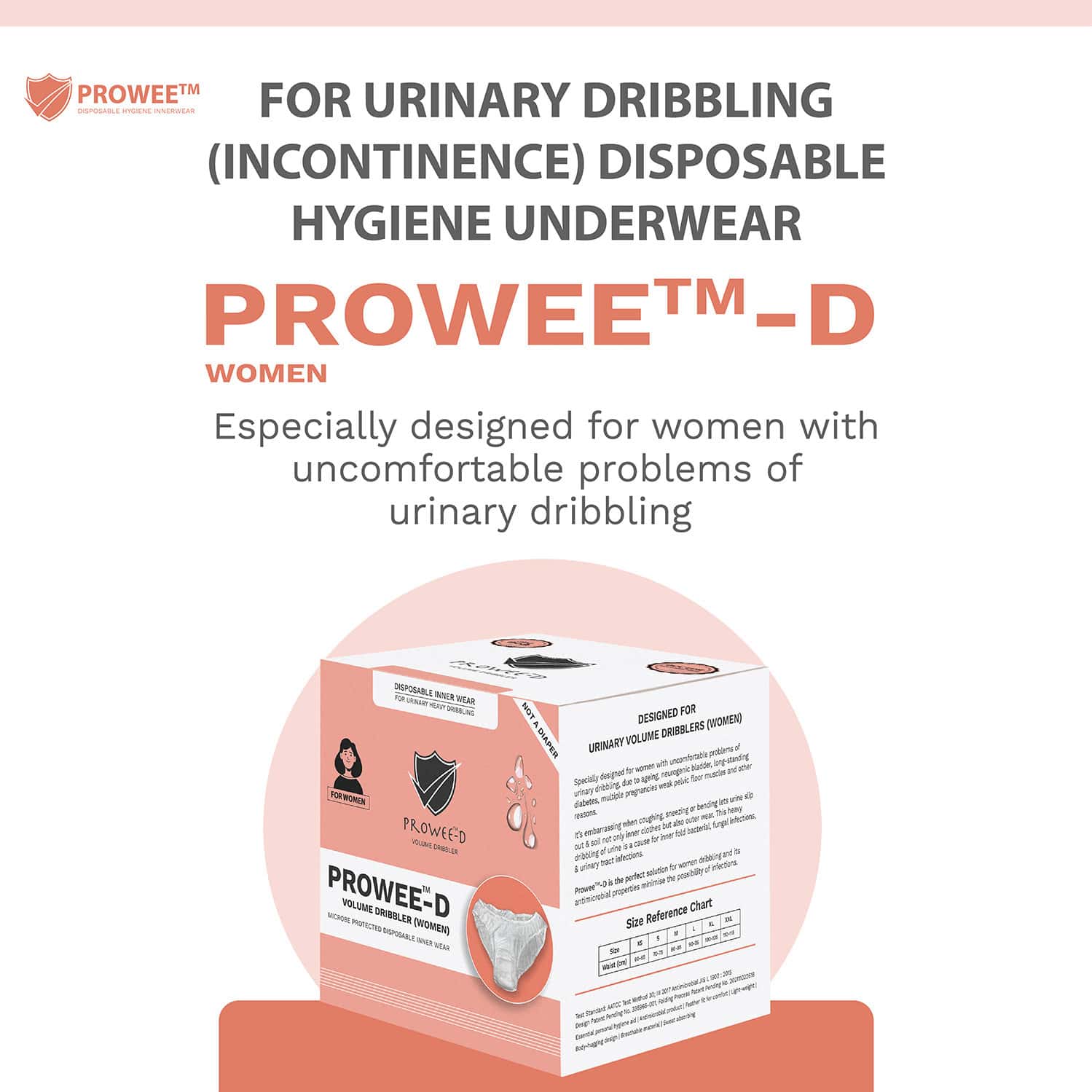Buy PROWEE WOMEN'S DISPOSABLE URINE INCONTINENCE PANTY FOR DROP