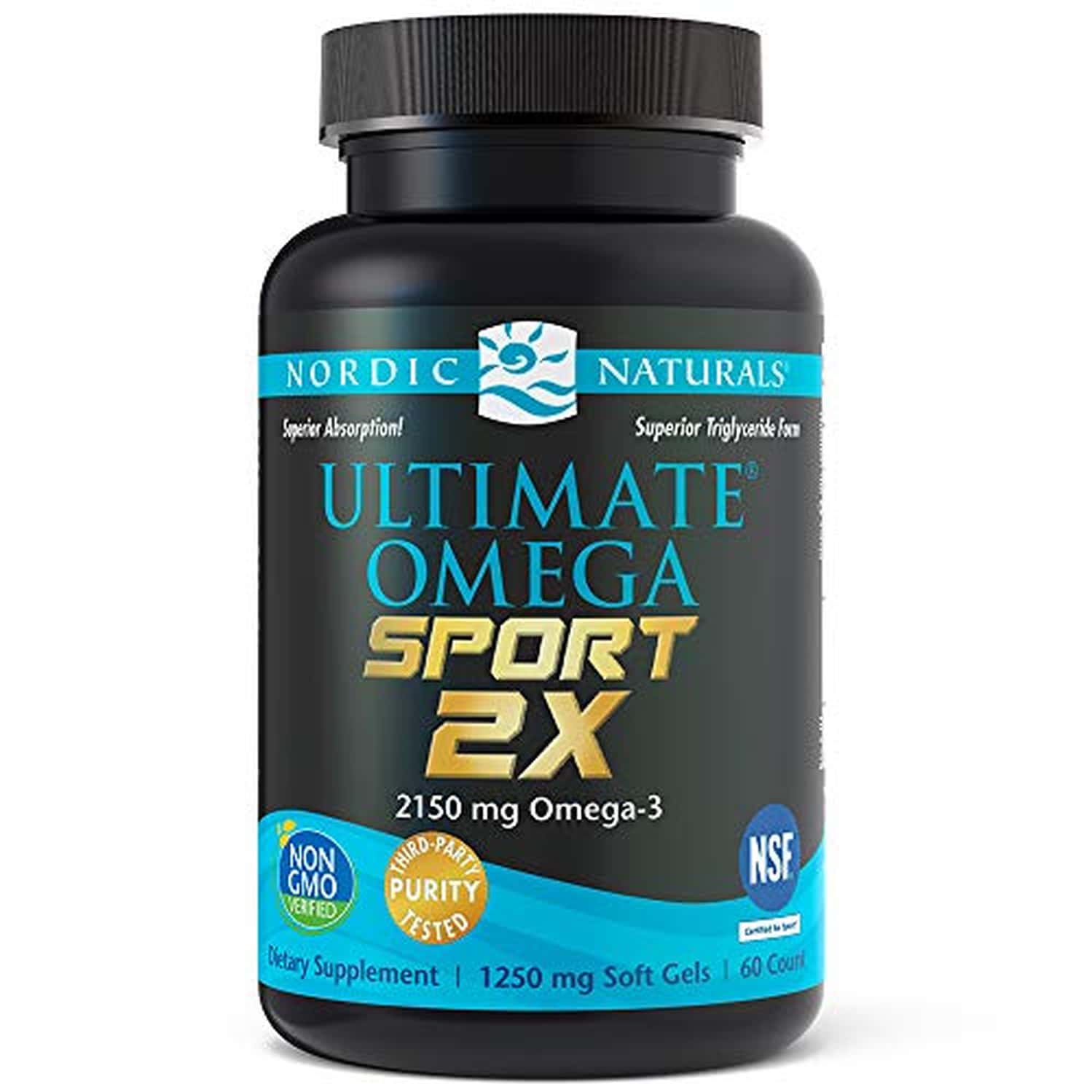 Nordic Naturals Ultimate Omega 2x Sport Epa & Dha For Athletes & Active Adults Lemon 60 Softgel