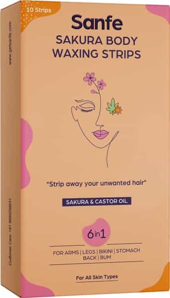 Sanfe Sakura Body Wax Strip - 10 N