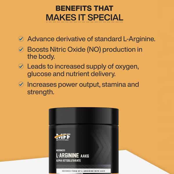 Myfitfuel L-Arginine Alpha-Ketoglutarate (Aakg) (2000 Mg) (180 Tablets)| Amino Acid