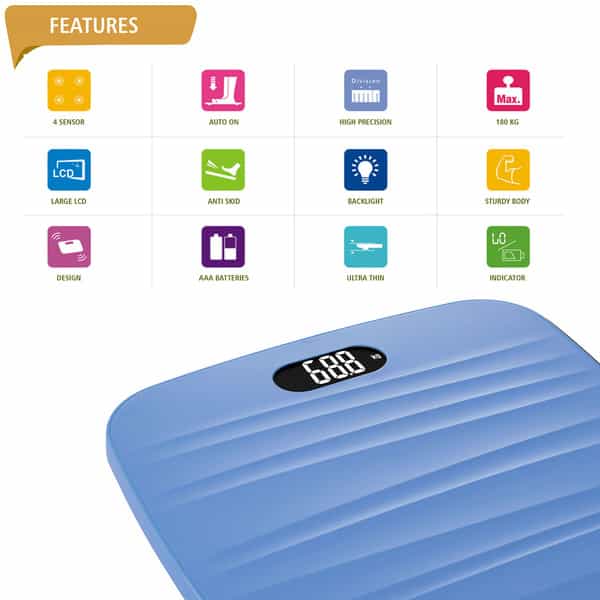 Newnik Pse201 Digital Electronic Personal Scale & Weigh Machine Blue