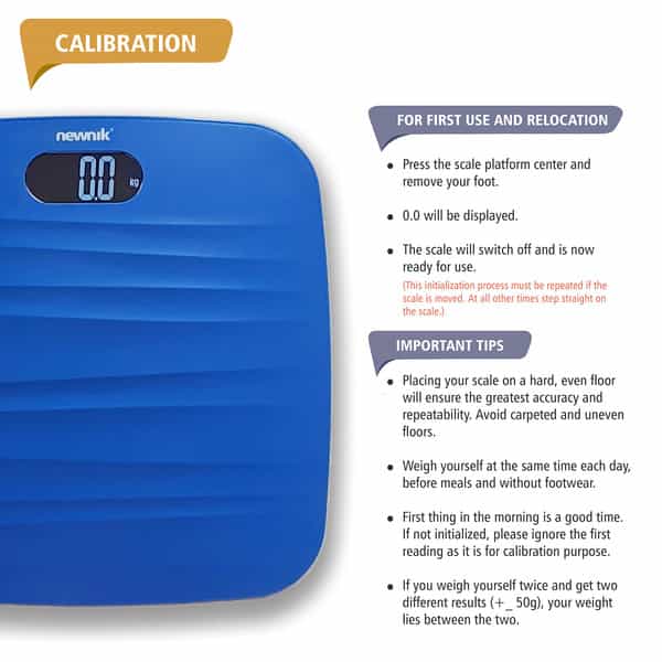 Newnik Pse201 Digital Electronic Personal Scale & Weigh Machine Blue