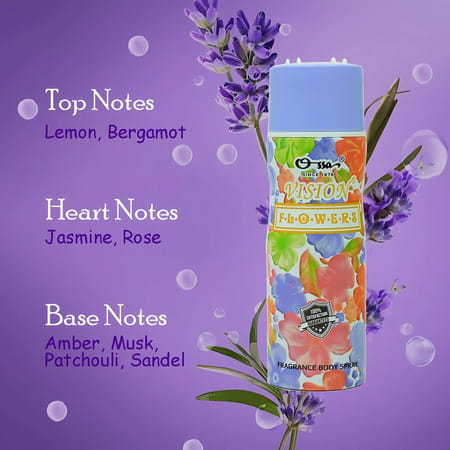 Ossa Vision Flowers Body Spray | Musky | Floral And Citrusy Notes | For Women | 200ml