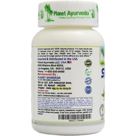 Planet Ayurveda Spirulina - 60 Capsules