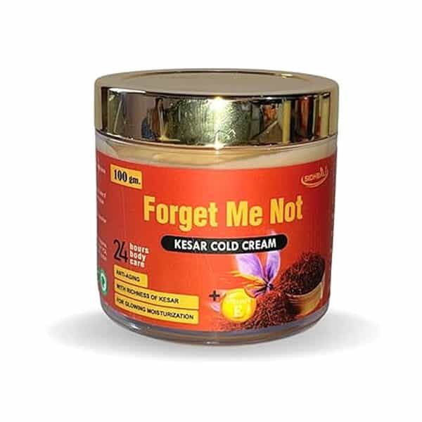 Forget Me Not Kesar Cold Cream | 24Hrs Body Care | Anti-Aging Formula | Smooth & Plump Skin - 100Gm
