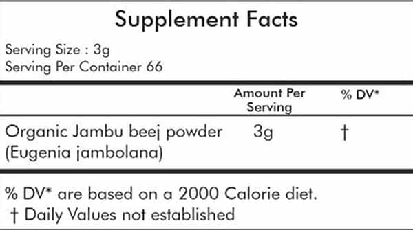 Naturz Ayurveda Organic Jambu Beej Powder - 200 Gms