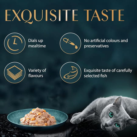 Sheba Rich Premium Adult (1+ Years) Wet Cat Food | Skipjack & Salmon Flavour | 12 X 35 G