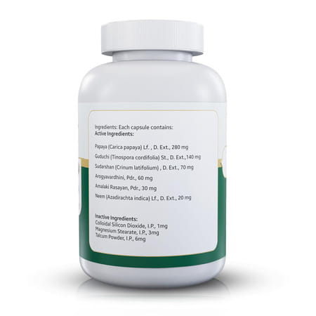 Jeena Sikho Js-Platojee Capsules | Platelet Increasing Herbal Supplements | 60 Capsules