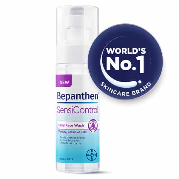 Bepanthen Sensicontrol Daily Face Wash For Dry & Sensitive Skin Bottle Of 80Ml