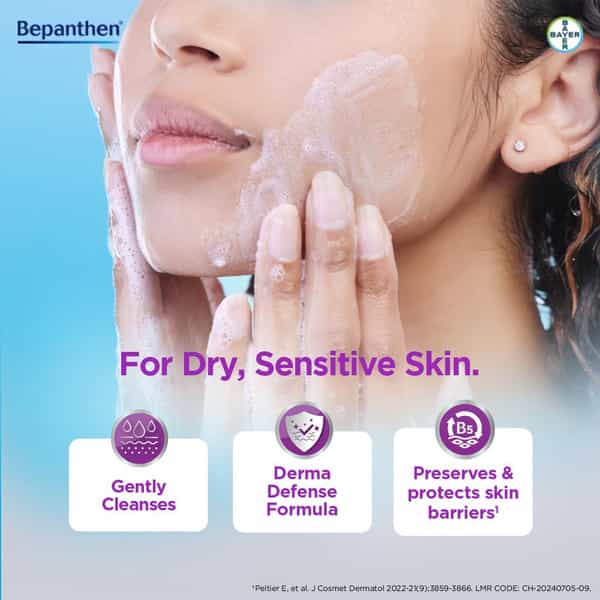 Bepanthen Sensicontrol Daily Face Wash For Dry & Sensitive Skin Bottle Of 80Ml