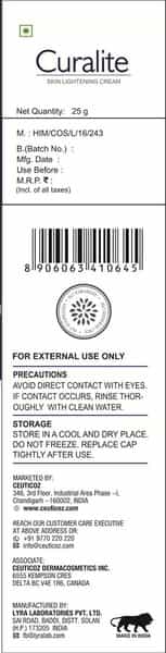 Ceuticoz Curalite Cream - 25 Gm