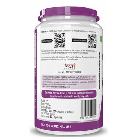 Healthyhey Nutrition Nagarmotha Dry Extract 10:1 60 Vegetable Capsules