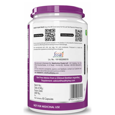 Healthyhey Nutrition Nagarmotha Dry Extract 10:1 60 Vegetable Capsules