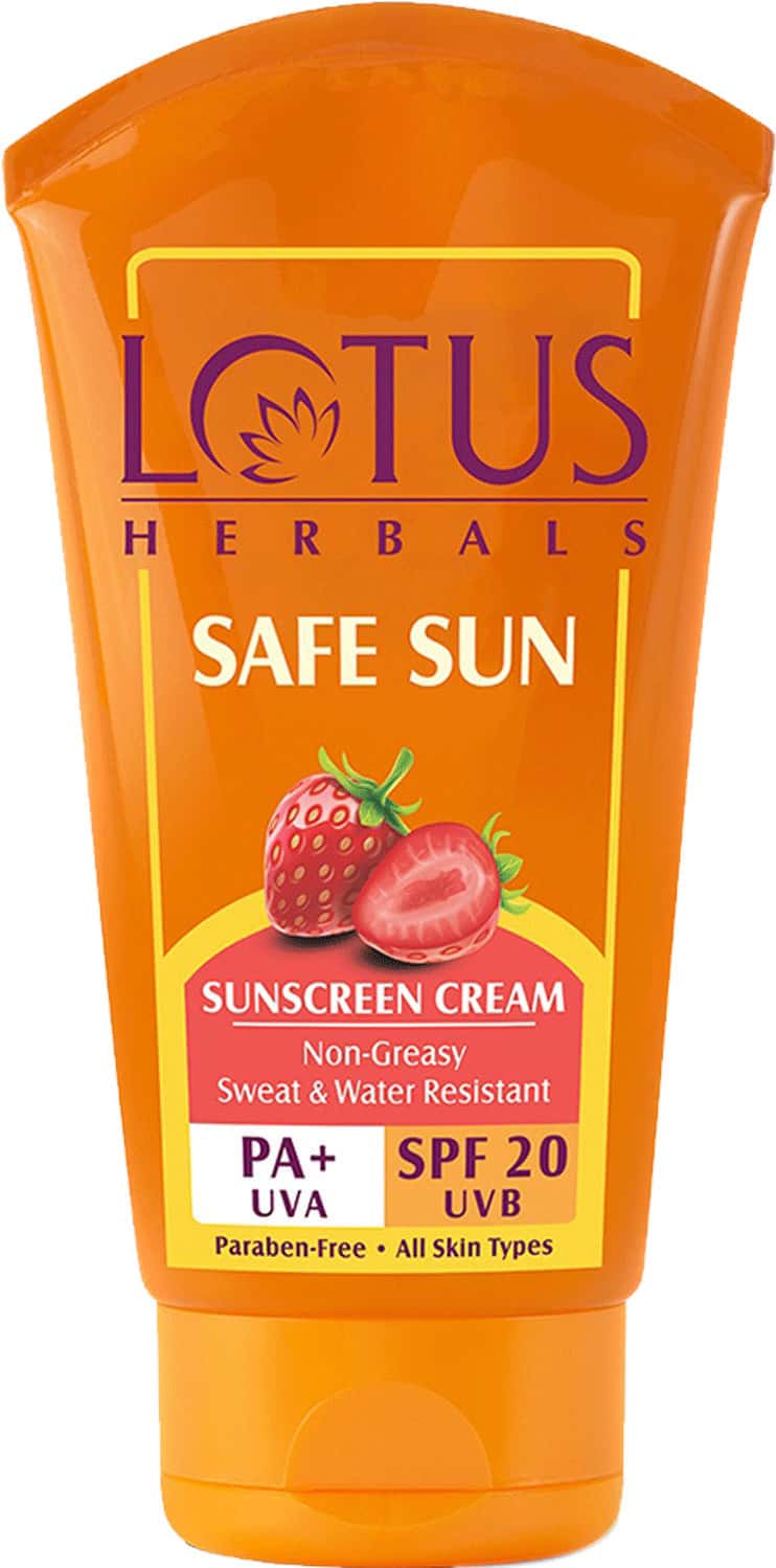 Lotus Herbals Safe Sun Sunscreen Cream Pa+ Spf-20 Breezy Berry - 50g