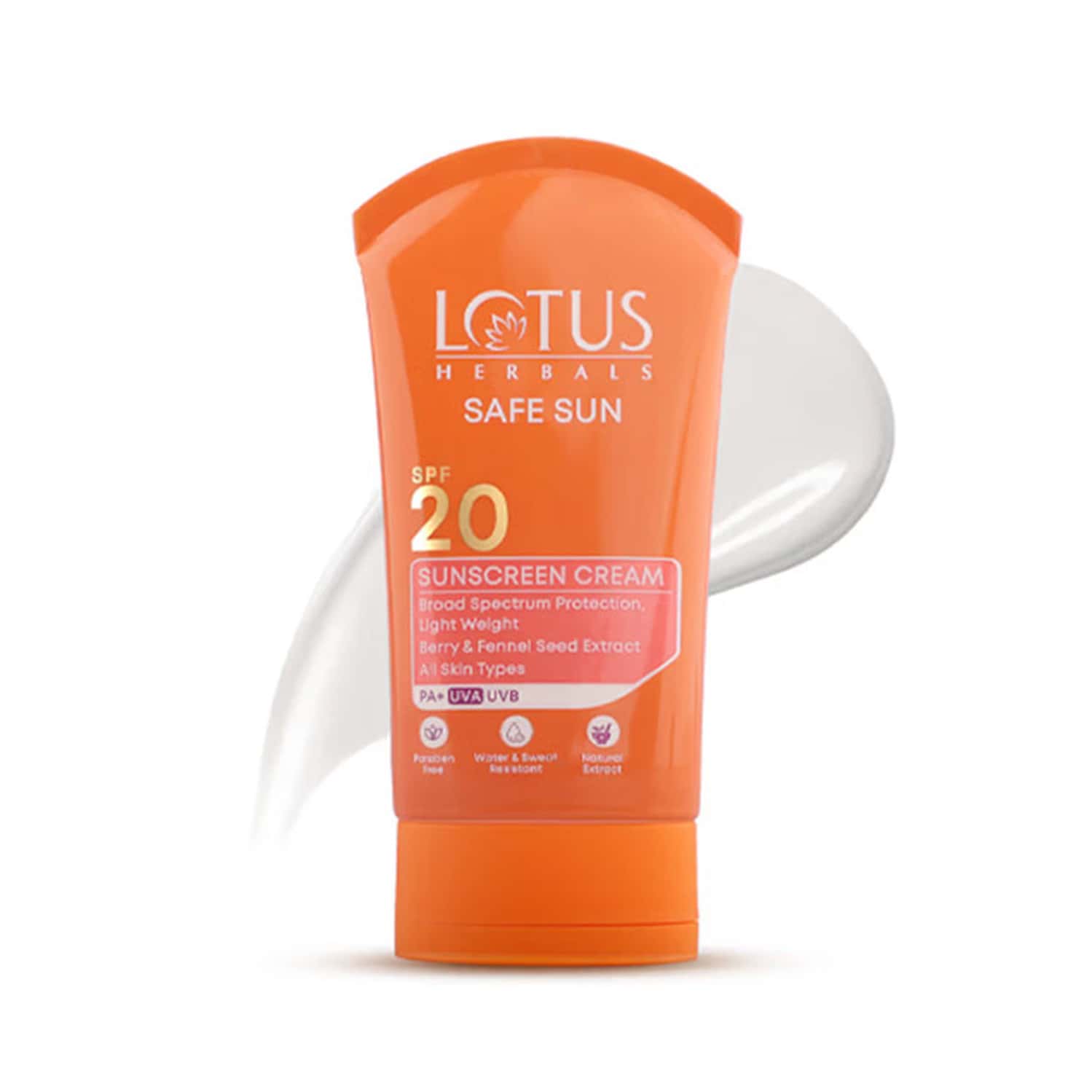 Lotus Herbals Safe Sun Sunscreen Cream Pa+ Spf-20 Breezy Berry - 50g