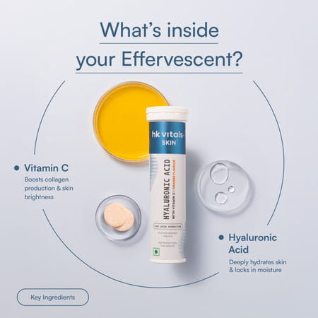 Hk Vitals Hyaluronic Acid (Orange | 15 Effervescent Tablets) | 500mg Hyaluronic Acid