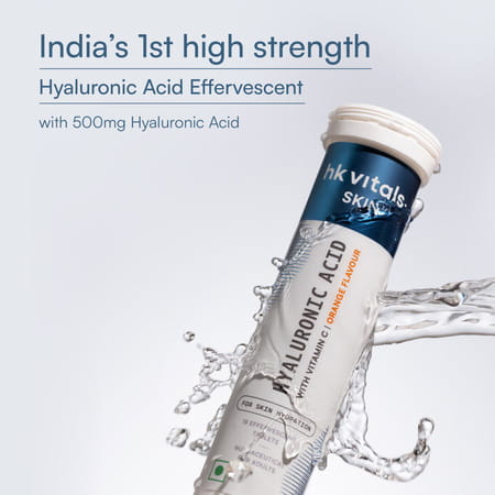 Hk Vitals Hyaluronic Acid (Orange | 15 Effervescent Tablets) | 500mg Hyaluronic Acid