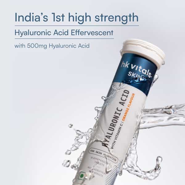 Hk Vitals Hyaluronic Acid (Orange | 15 Effervescent Tablets) | 500Mg Hyaluronic Acid