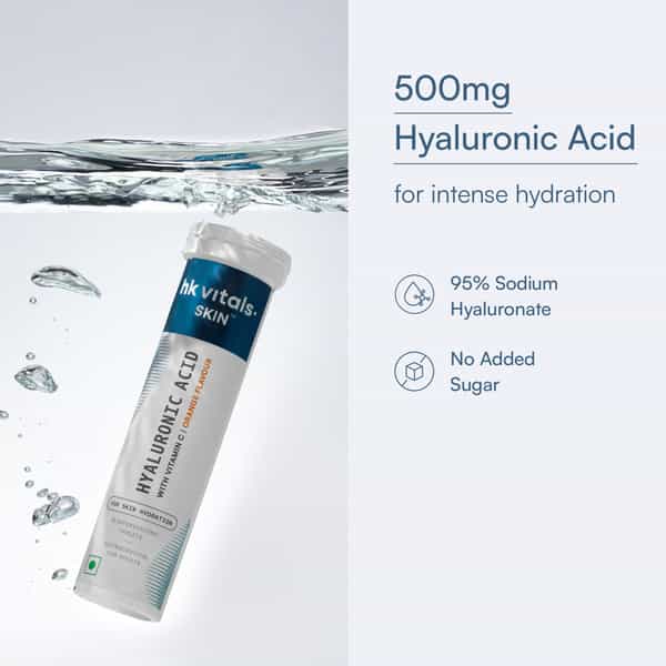 Hk Vitals Hyaluronic Acid (Orange | 15 Effervescent Tablets) | 500Mg Hyaluronic Acid