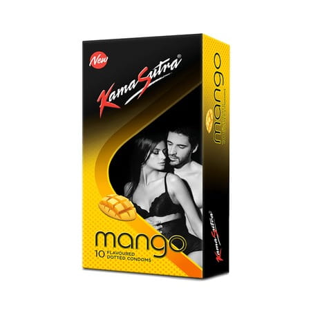 Kama Sutra Mango Dotted Condoms 10