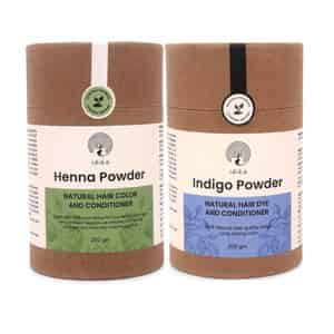 Idika Indigo And Henna Powder 100% Natural Hair Color And Hair Dye And Conditiner 200gm (pack Of 2)
