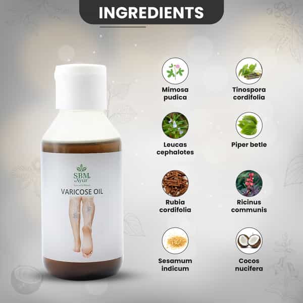 Sbm Ayur Ayurvedic Oil 100 Ml | Improves Blood Circulation | Leg Pain Relief Natural Oil