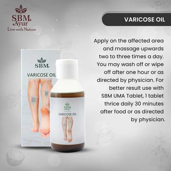 Sbm Ayur Ayurvedic Oil 100 Ml | Improves Blood Circulation | Leg Pain Relief Natural Oil