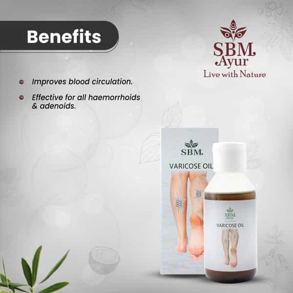 Sbm Ayur Ayurvedic Oil 100 Ml | Improves Blood Circulation | Leg Pain Relief Natural Oil
