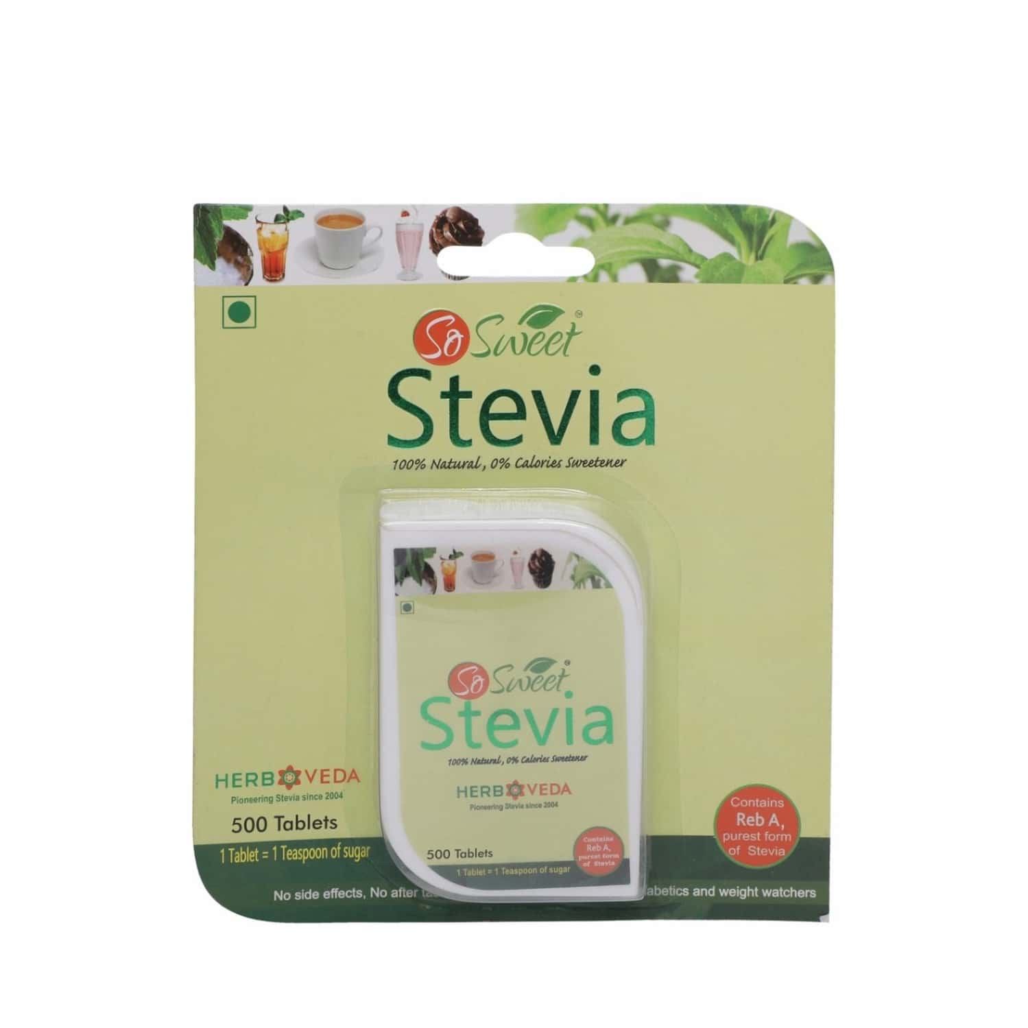 So Sweet Stevia (500) Tablets Dispenser - Sugar Free
