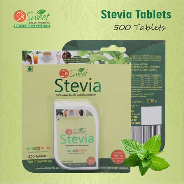 So Sweet Stevia (500) Tablets Dispenser - Sugar Free