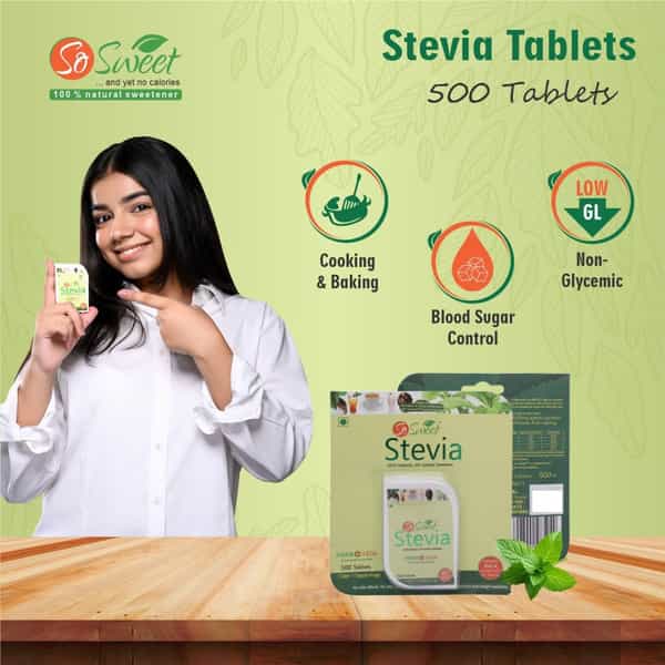 So Sweet Stevia (500) Tablets Dispenser - Sugar Free