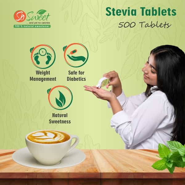 So Sweet Stevia (500) Tablets Dispenser - Sugar Free
