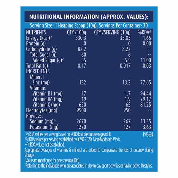 Muscleblaze Sports Hydr8 Pro Powder | 950 Mg Electrolytes | Instant Rehydration (Lemon Lime | 300G)