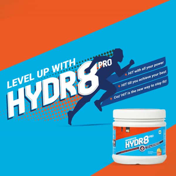 Muscleblaze Sports Hydr8 Pro Powder | 950 Mg Electrolytes | Instant Rehydration (Lemon Lime | 300G)