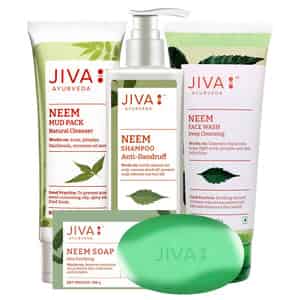 Jiva Ayurveda Neem Combo | Neem Soap 100g | Neem Shampoo 200ml | Neem Face Wash 100g