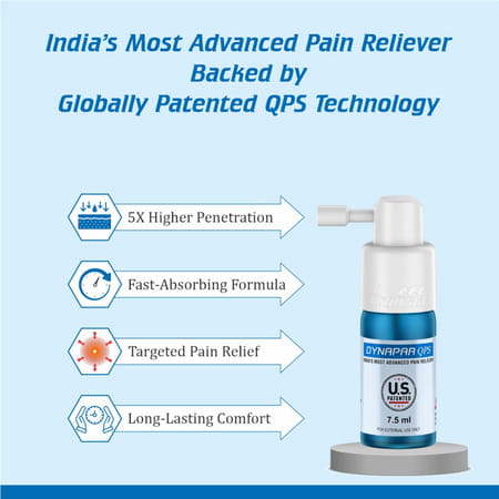 Dynapar Qps Pain Relief Spray For Back | Knee | Muscle & Joint Pain - 7.5 Ml