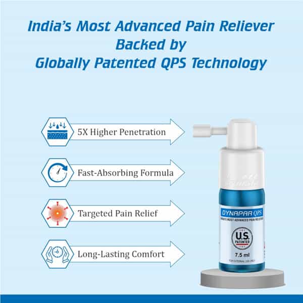 Dynapar Qps Pain Relief Spray For Back | Knee | Muscle & Joint Pain - 7.5 Ml