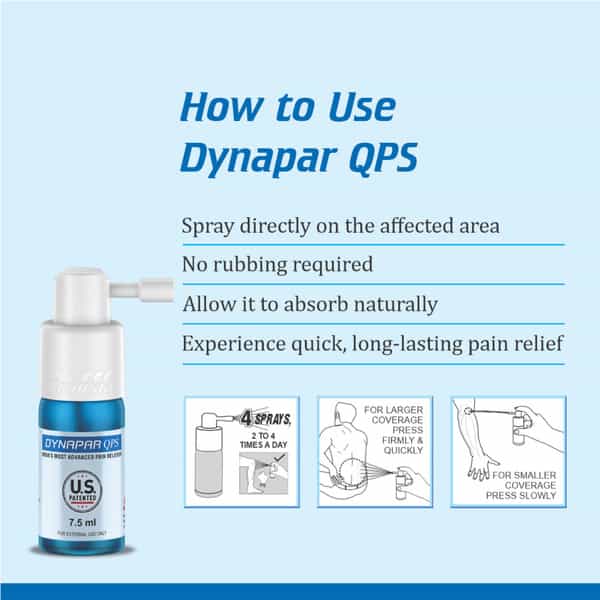 Dynapar Qps Pain Relief Spray For Back | Knee | Muscle & Joint Pain - 7.5 Ml