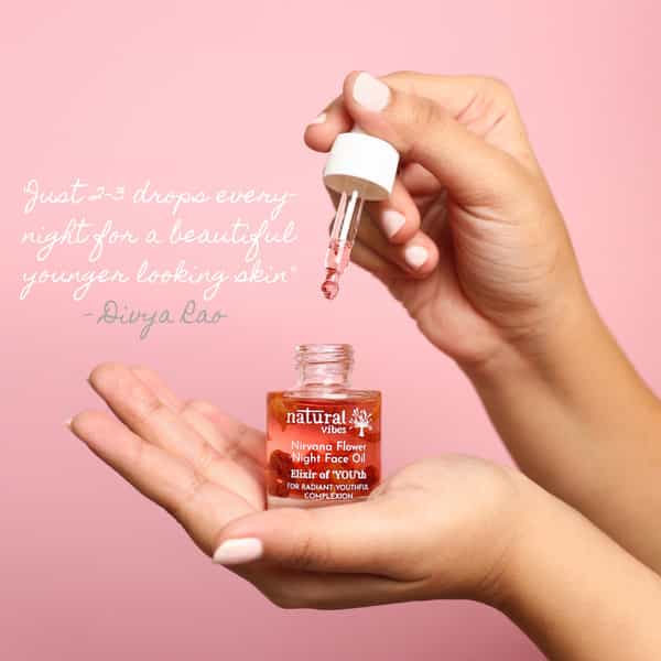 Natural Vibes - Anti Ageing Nirvana Flower Night Face Oil 20Ml- Vitamin A | C & E