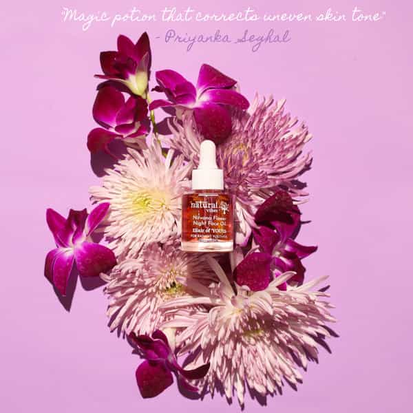 Natural Vibes - Anti Ageing Nirvana Flower Night Face Oil 20Ml- Vitamin A | C & E