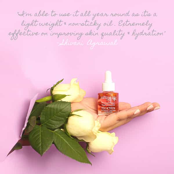 Natural Vibes - Anti Ageing Nirvana Flower Night Face Oil 20Ml- Vitamin A | C & E