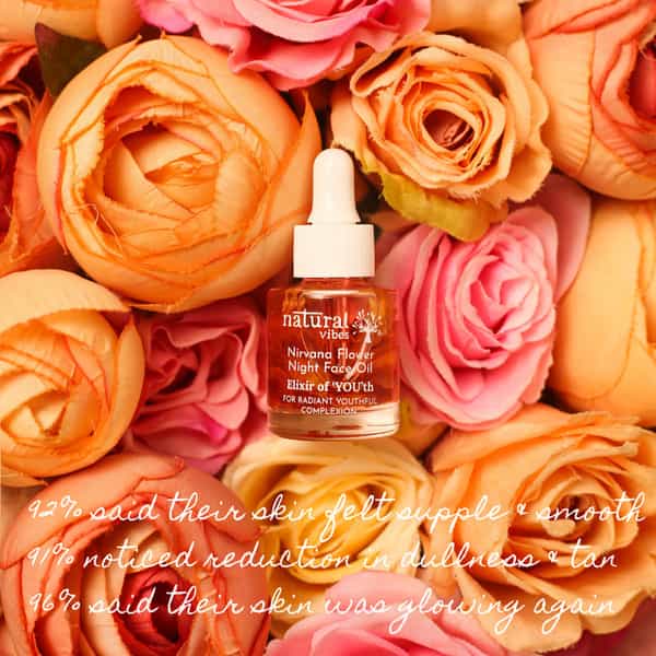 Natural Vibes - Anti Ageing Nirvana Flower Night Face Oil 20Ml- Vitamin A | C & E
