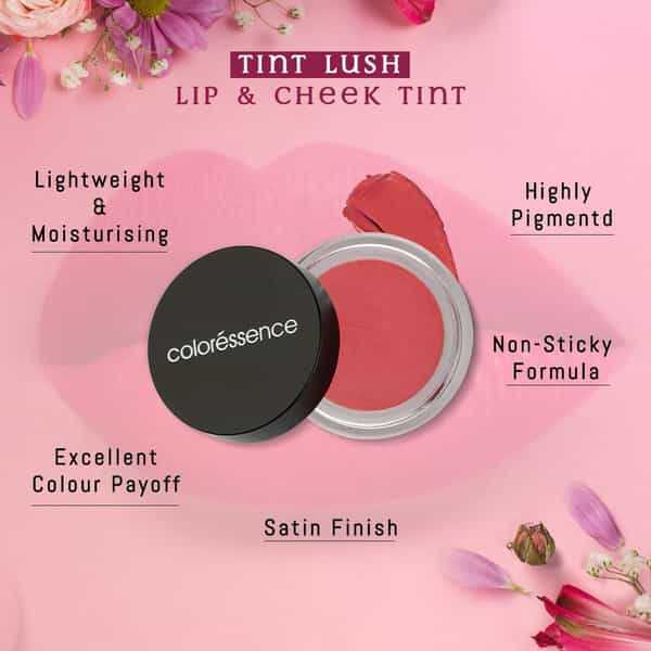 Coloressence Roseate Tint Lush Lip & Cheek Tint|Natural Glow & Hydration (Splendid Sunset) 5Gm