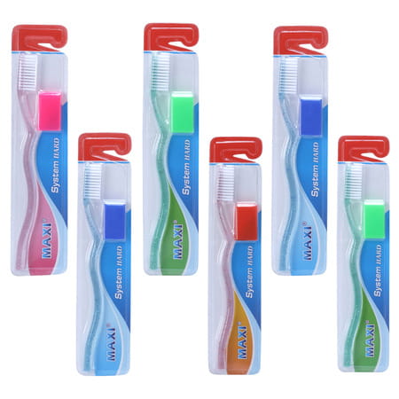 Maxi System Hard Toothbrush (pack Of 6)