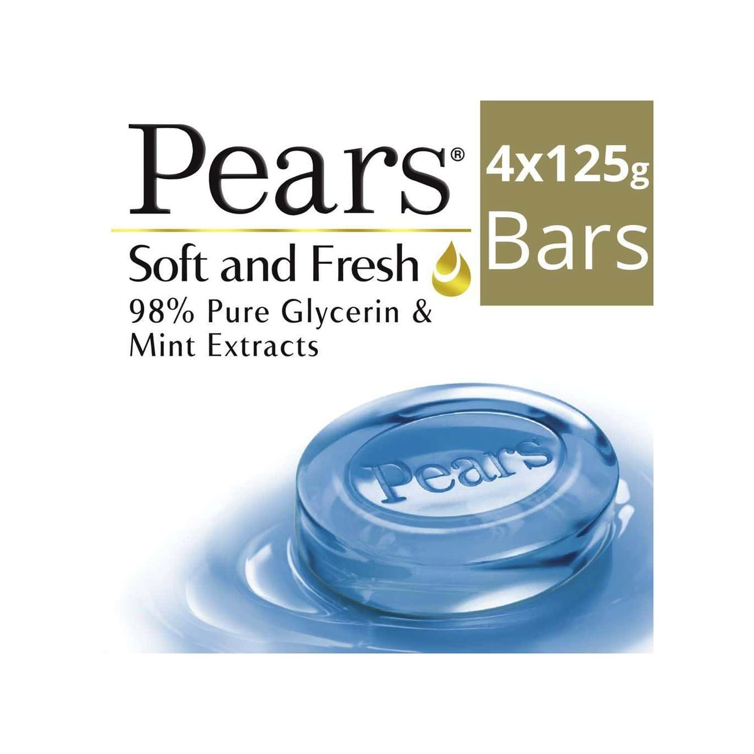 Buy PEARS SOFT & FRESH BATHING BAR WITH 98% PURE GLYCERINE & MINT 